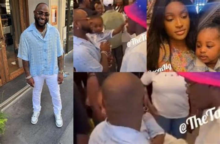 
Singer Davido steps out for the first time with his fourth child, Dawson 